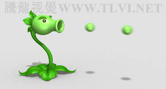 3ds max面片建模初学者必读(2)——植物大战僵尸之双发射手 - 腾龙