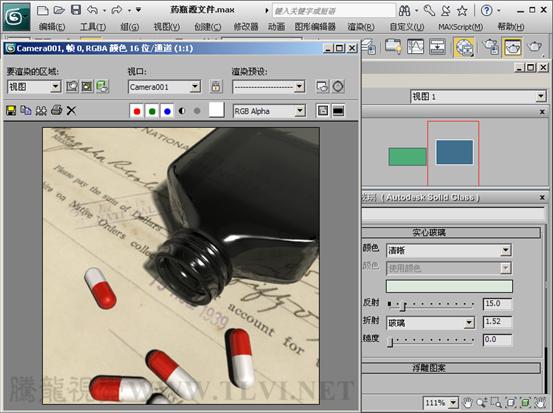 3ds max基础教程：使用Autodesk实体玻璃材质,PS教程,图老师教程网