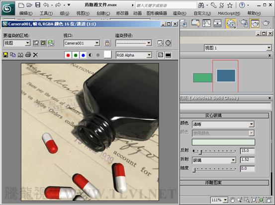 3ds max基础教程：使用Autodesk实体玻璃材质,PS教程,
