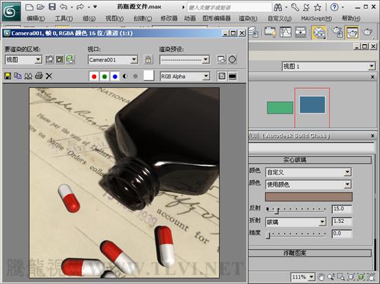 3ds max基础教程：使用Autodesk实体玻璃材质,PS教程,图老师教程网