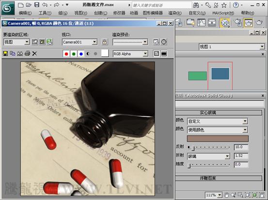 3ds max基础教程：使用Autodesk实体玻璃材质,PS教程,图老师教程网